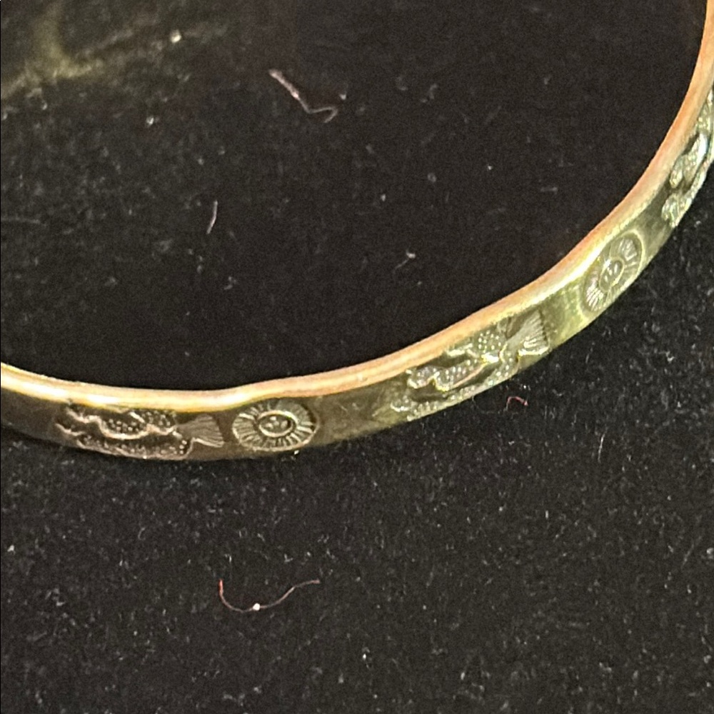 Silver floral engraved bracelet 925 Mexican silver